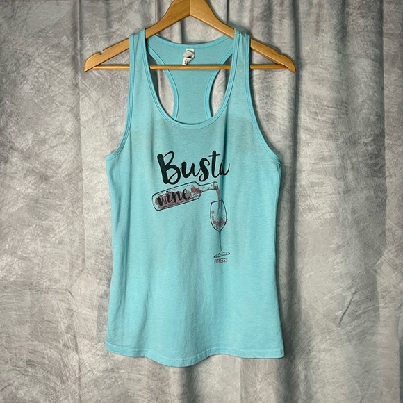 Fitness Tee Co Busta Wine 🍷 Racerback Workout Tank - LG 🌟2/$20 - Picture 6 of 10